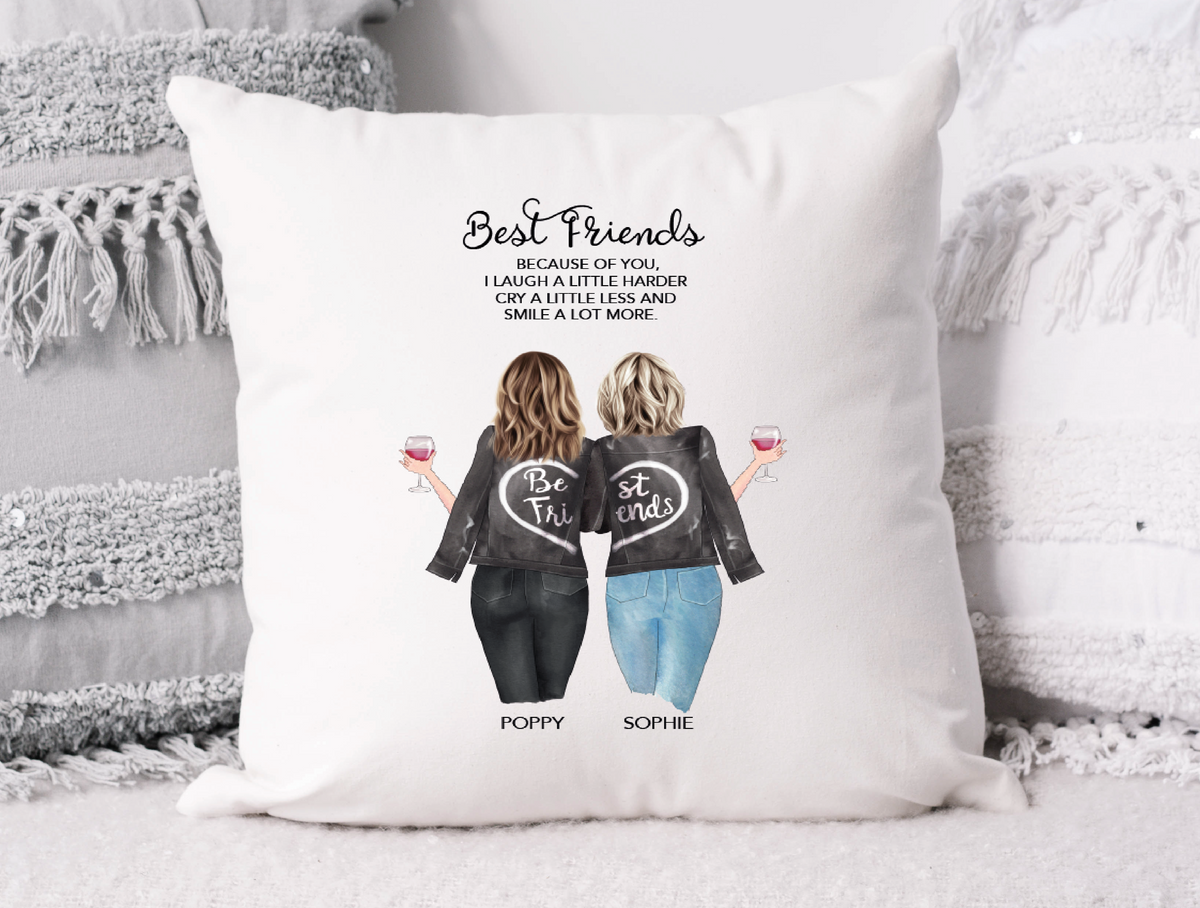 Friendship Gift Personalised Cushion Cover Best Friend Christmas Gif Little Home Treats