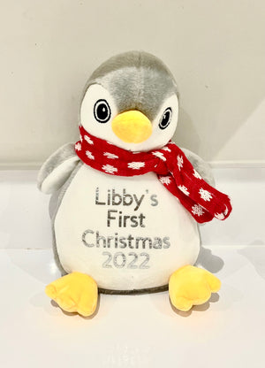Penguin First Christmas teddy