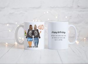 40th Birthday gift | Birthday Balloon Mug | Friend | Bestie Gift | Customisable | Birthday Friends |