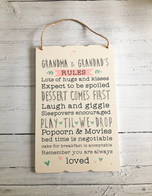 Grandma & Grandad's Love Life Rectangle Plaque