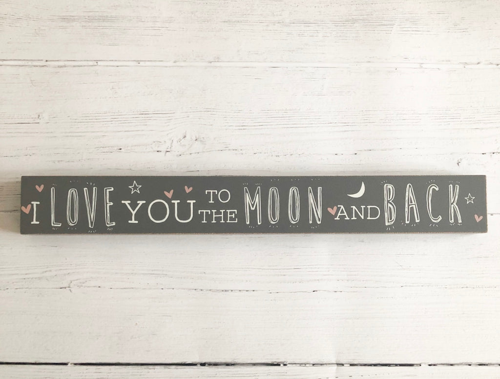 Mdf Plaque - I Love You To The Moon