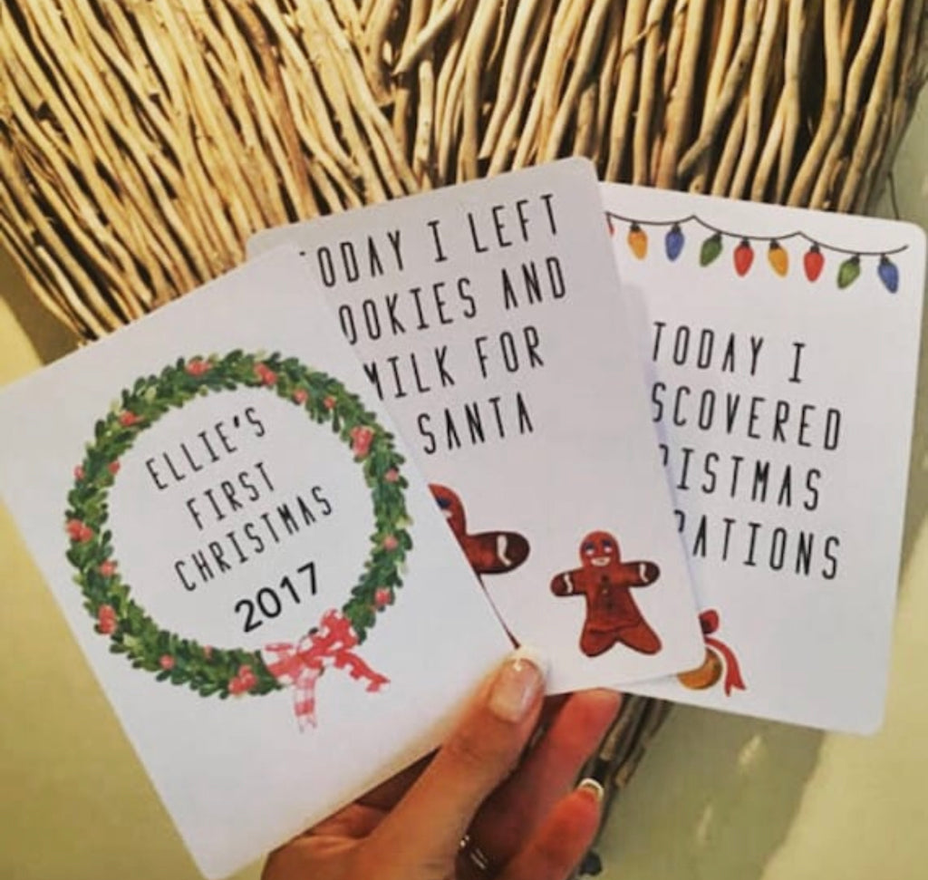 Baby’s First Christmas Milestone cards