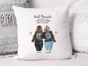 Friendship Gift Personalised Cushion Cover Best Friend | Christmas Gift | Personalised Bestie | Friendship | Christmas Bestie | Personalised