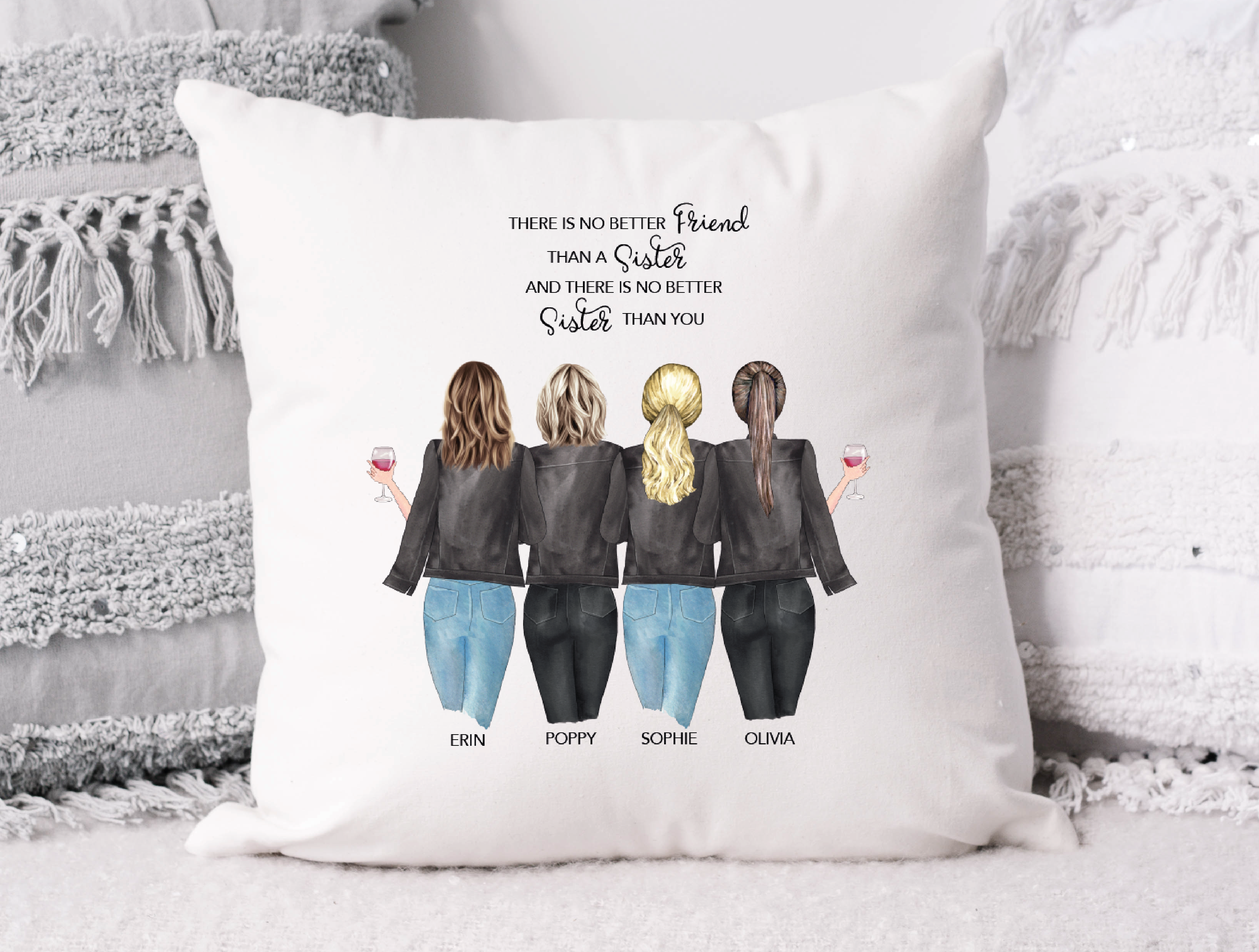 Sister Gift Personalised Cushion Cover | Christmas Gift | Personalised Bestie | Friendship | Christmas Bestie | Personalised