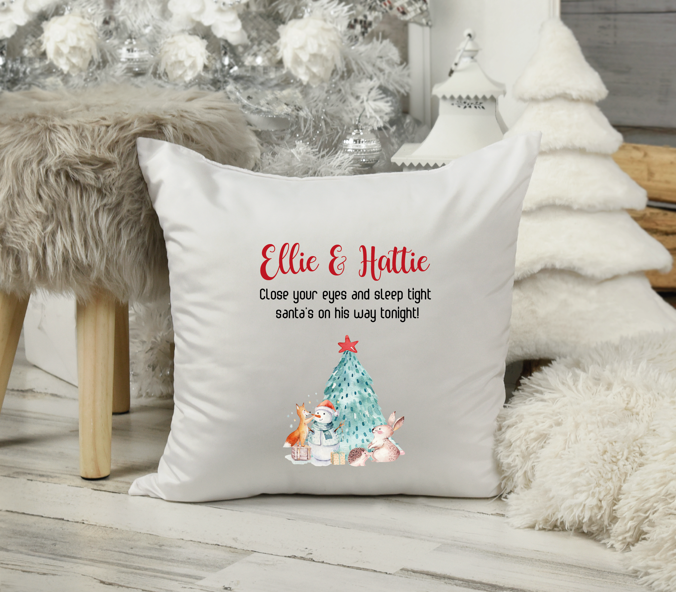 Personalised christmas cushion sales covers