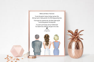 Mother and Father of The Groom | Thank You | Bride | Wedding Gift |