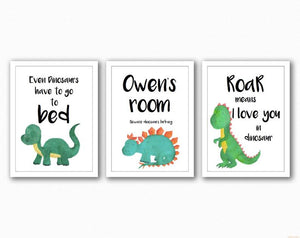 Dinosaur Trio Prints