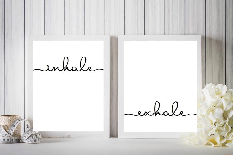 Inhale | Exhale | Print | Set Of Two