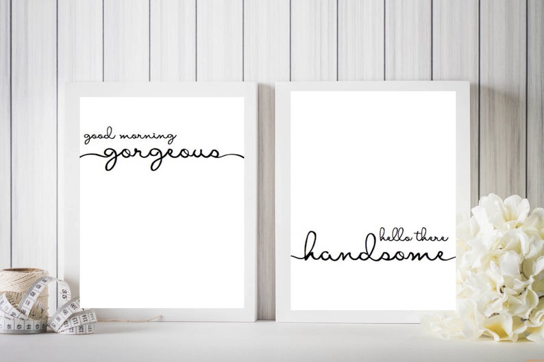 Good Morning Gorgeous | Hello There Handsome | Set Of Two