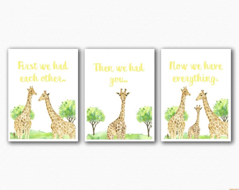 Unisex Nursery Trio-First we had each other, Then we had you, Now we have everything