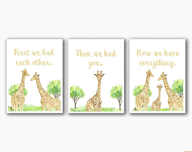 Unisex Nursery Trio-First we had each other, Then we had you, Now we have everything