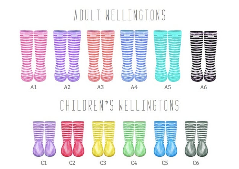 Family Wellingtons Print | Stripe