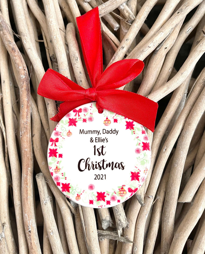 Baby’s First Christmas personalised bauble | ceramic | Christmas Bauble | Baby Christmas