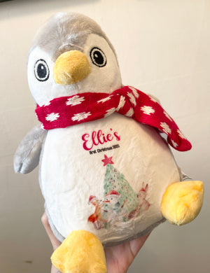 Baby’s 1st Christmas Penguin plush teddy | baby Christmas | personalised Christmas | Christmas teddy